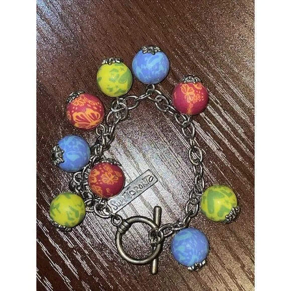 Suzy Toronto Signed Colorful Soft Beads‎ Bracelet - Image 3