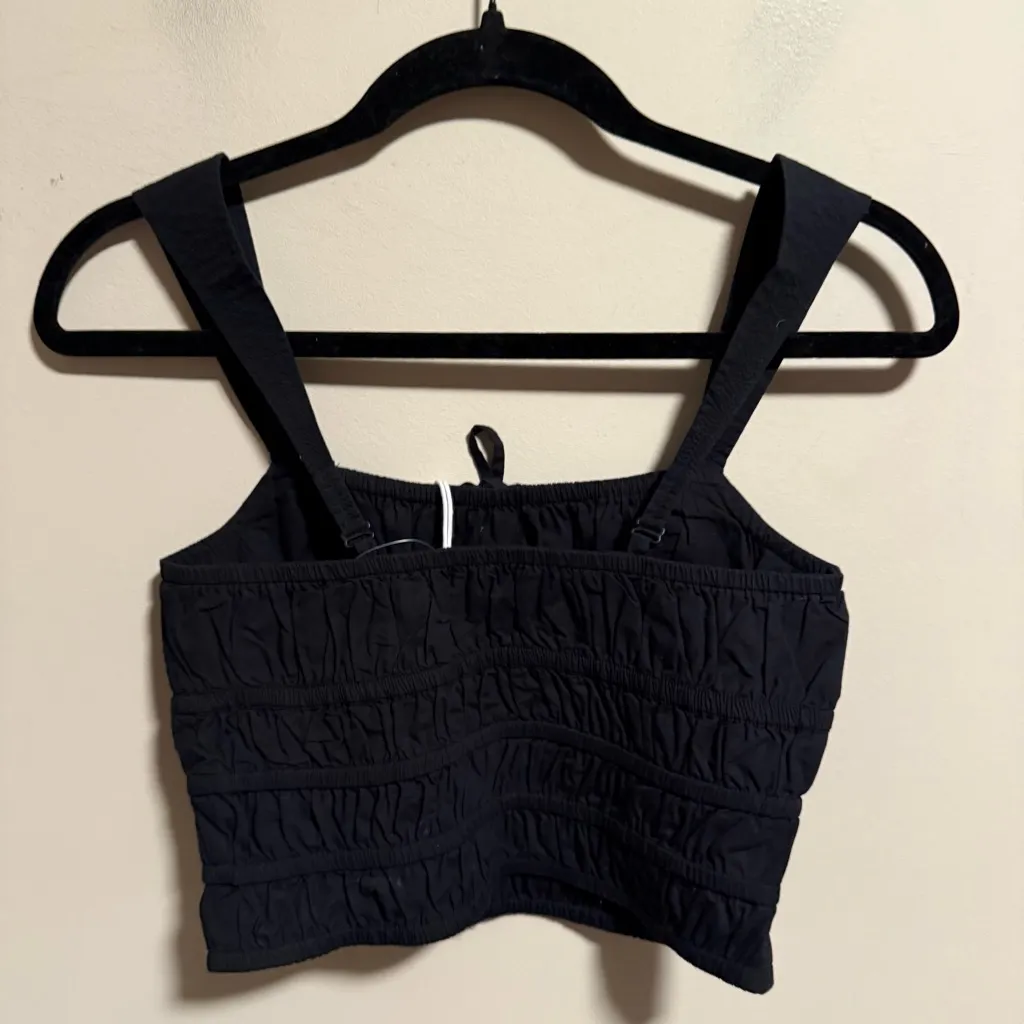 NWT Aritzia Sunday Best Martine Poplin Top Black - Image 6