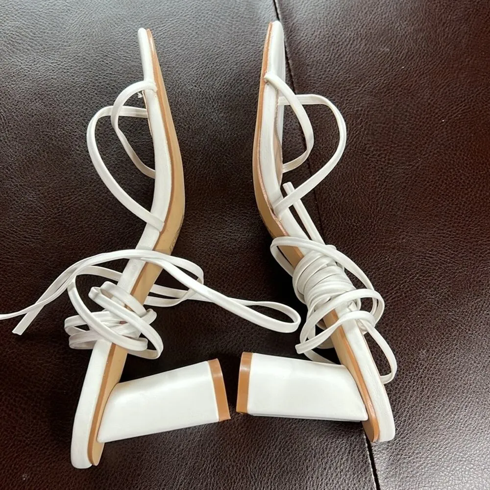 Princess Polly  White Lena Heels - Image 8