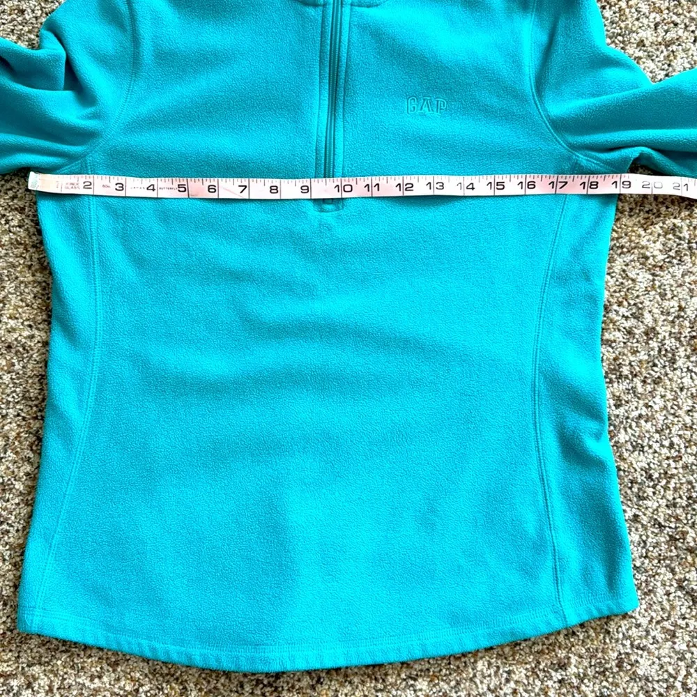 GAP half zip fleece pullover size S soft  cozy in teal blue green mint - Image 5