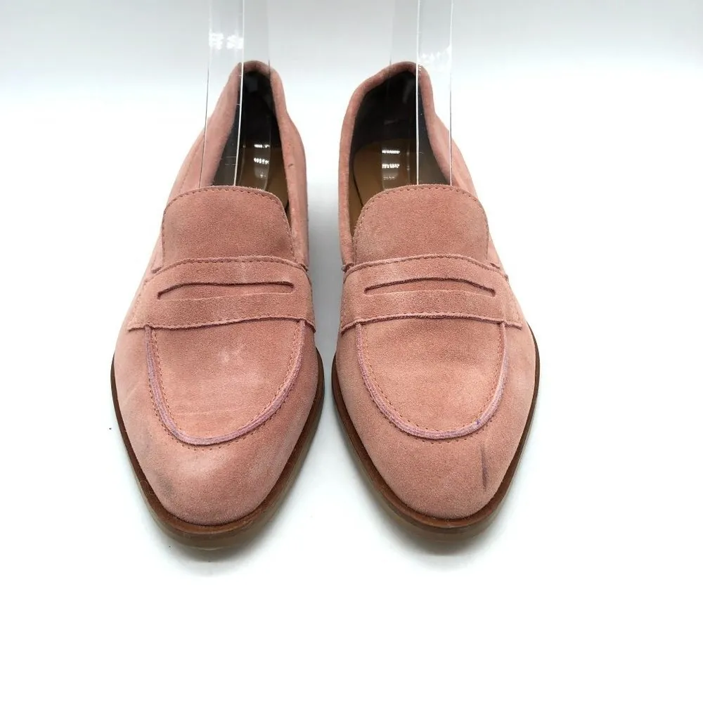 Everlane Shoes The Modern Loafer Leather Slip On Stacked Heel Pink Suede Size 6 - Image 3