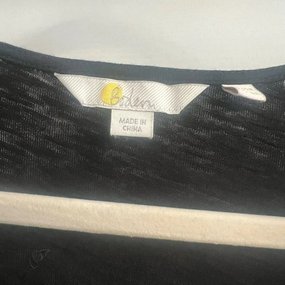 Boden Black Size 6 Sheath Pencil Dress Woven Texture Cotton Short Sleeve Fitted - Image 3