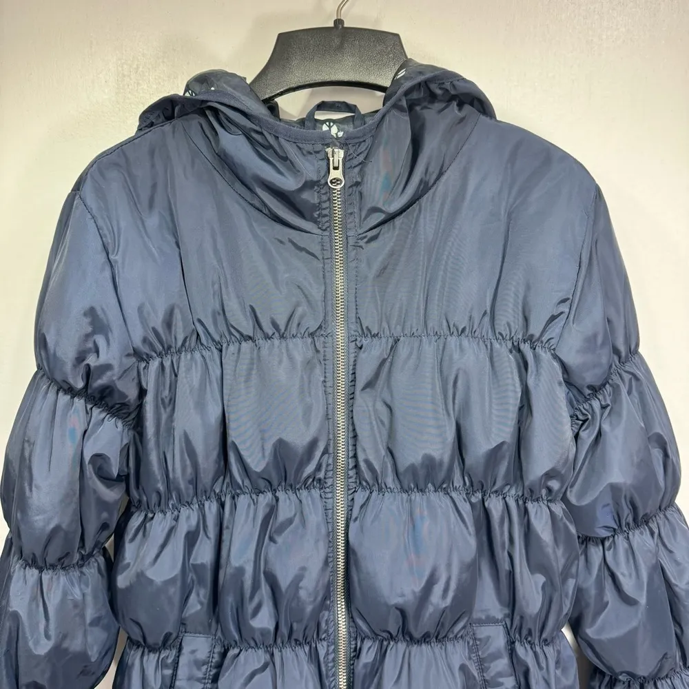 Bethany Mota Navy Blue Hooded Puffer Jacket YouTube Vlogger Favorite Large - Image 8