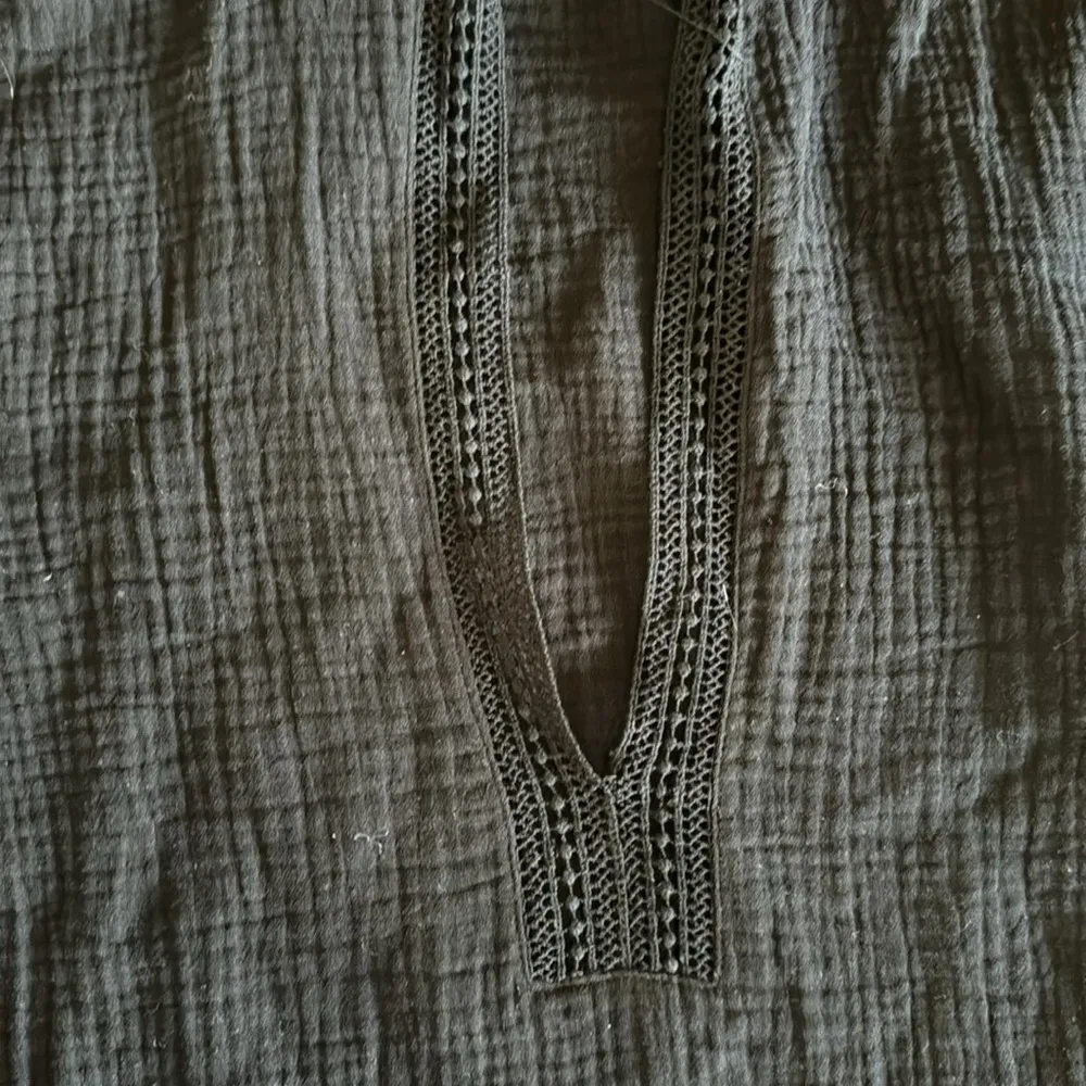 La Blanca Hooded Cotton Gauze Cover-Up Tunic, Black, XL, $85 - Image 8