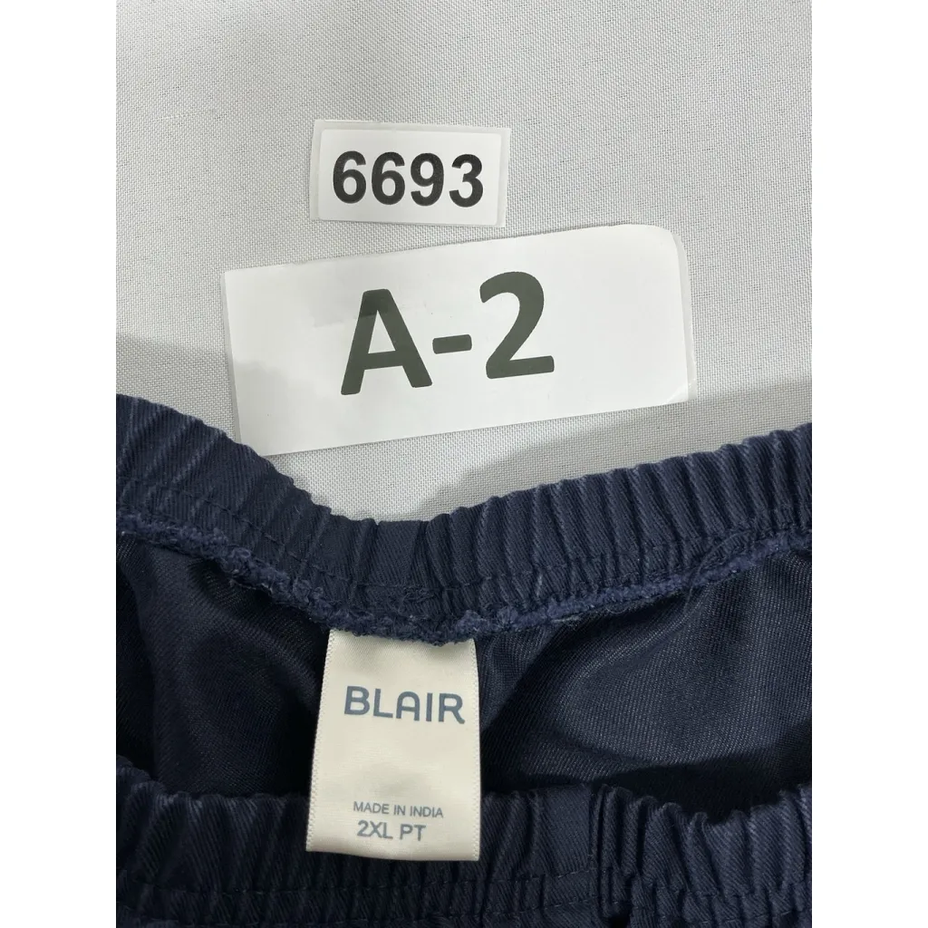 Womans Excellent Condition Blair Pull On Casual Capri Pants 2XL Pt Blue - Image 3
