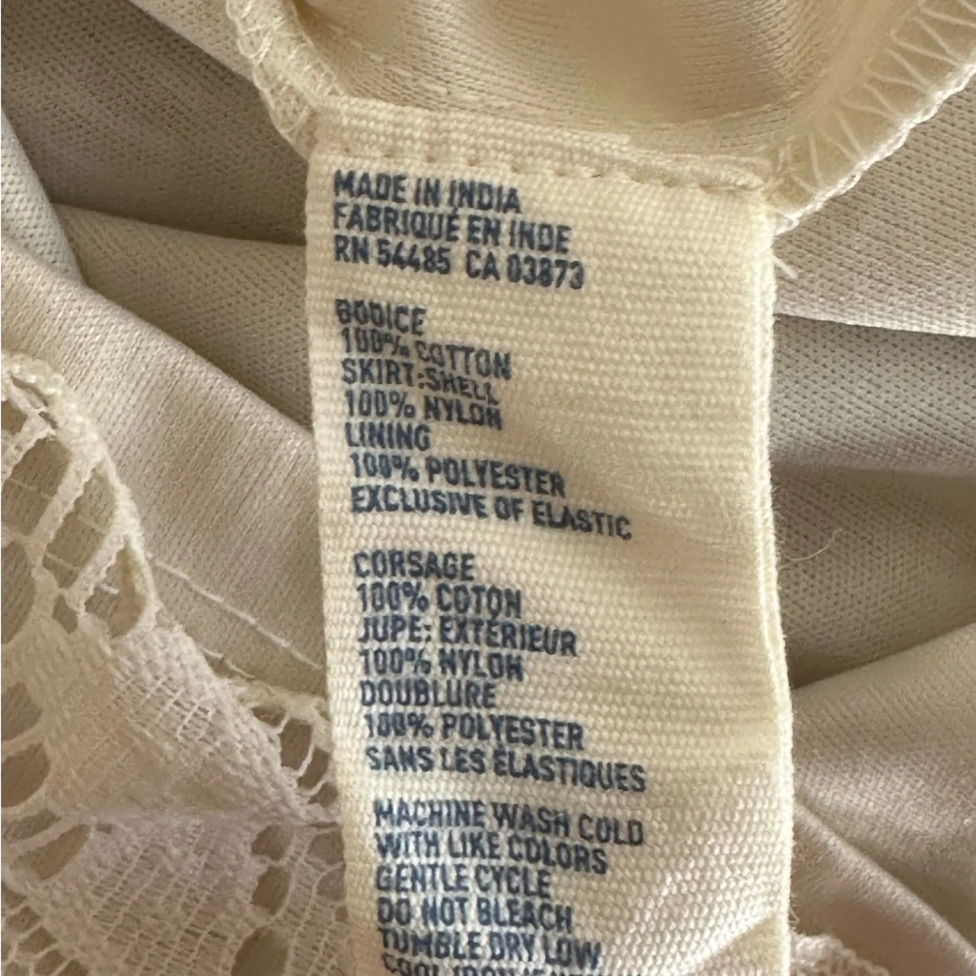 American Eagle Outfitters Cream Lace Bustier Boho Smocked Swiss Dot Dress | M - Image 11