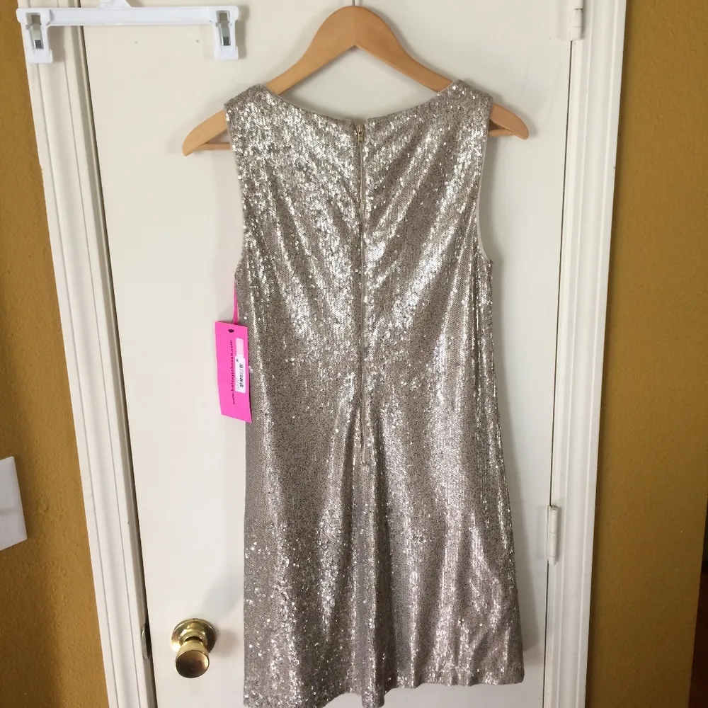 Betsey Johnson women's size 2 shiny circle dot sequined cocktail party dress - Image 5