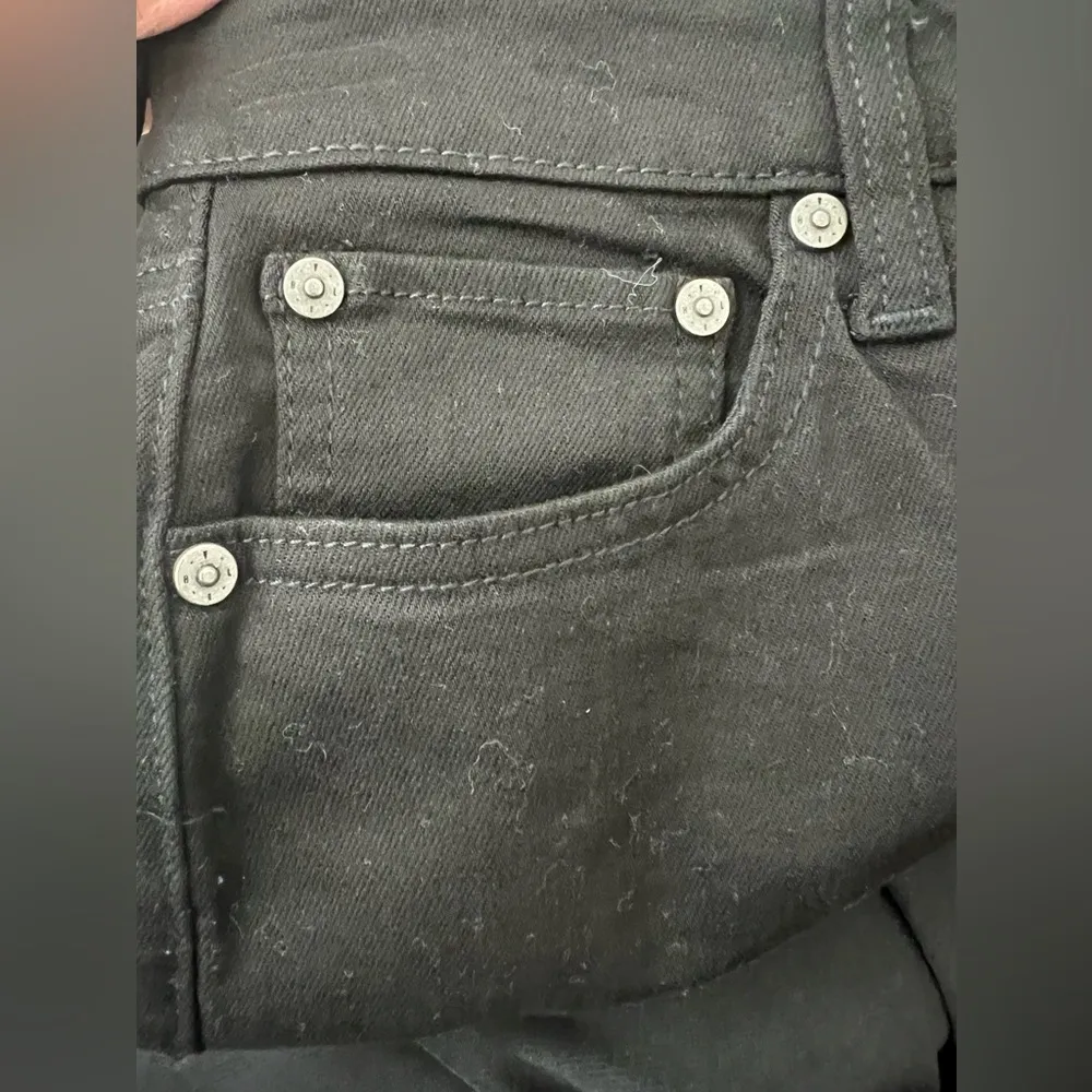 HALE Women's Joyce Sculpted High Rise
Skinny Crop Jean 28 Black Destroyed NWT - Image 10