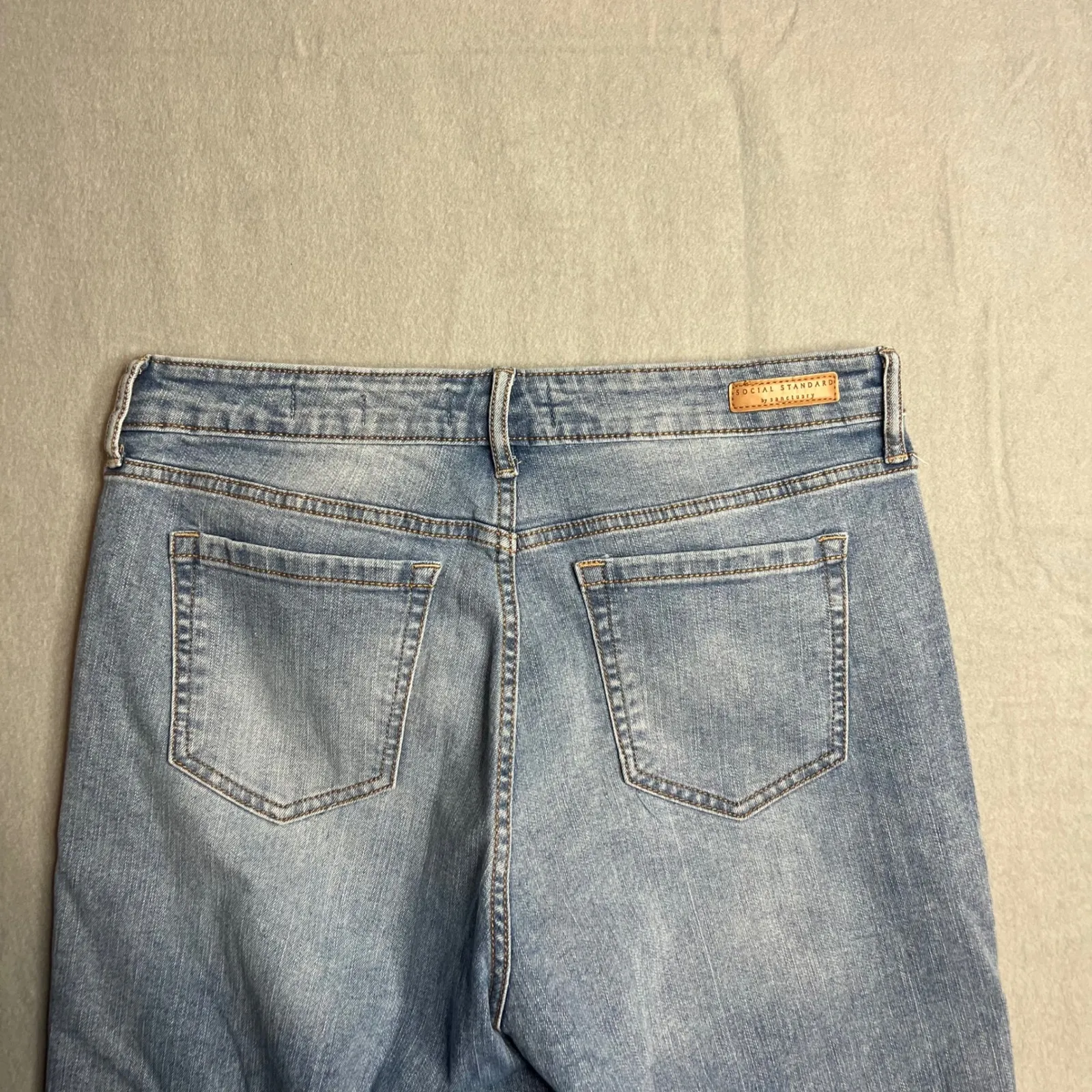Sanctuary Social Standard High Rise Crop Straight Leg Jeans Size 10 Raw Hem - Image 8