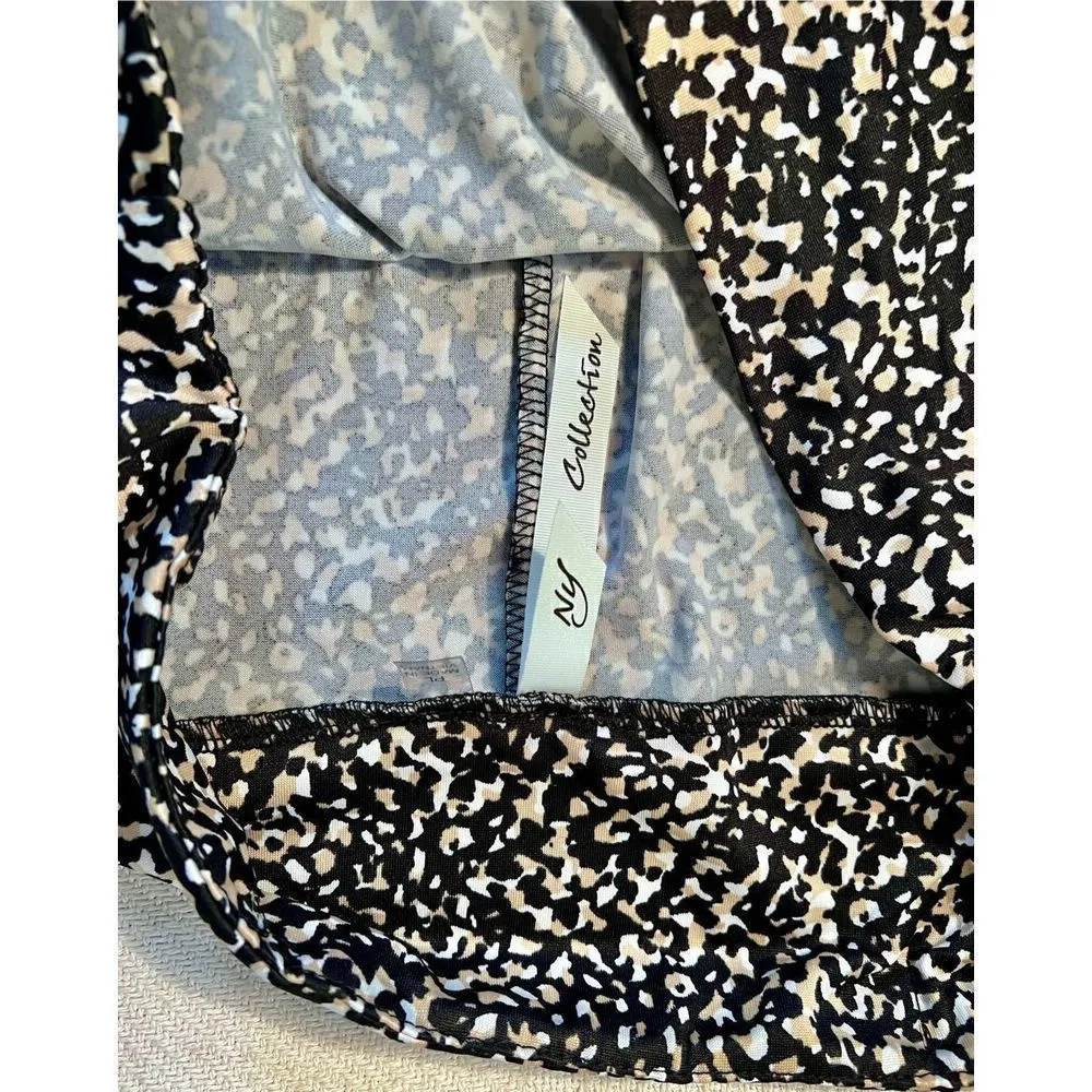 NY Collection Maxi A-Line Skirt With Front Faux Belt With Ring Detail Sz PL - Image 5