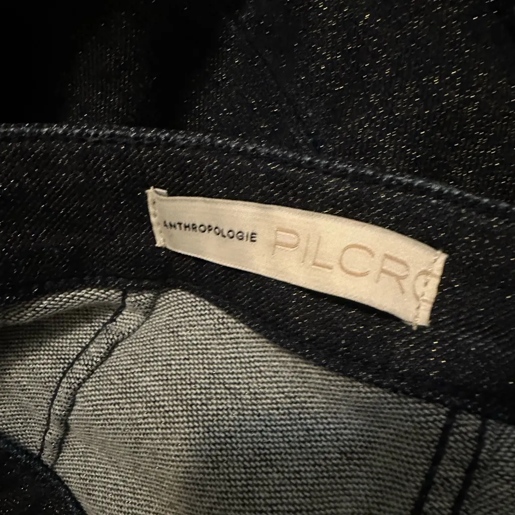 Anthropologie Pilcro Shimmer High-Rise Denim  
Leggings Size 30 - Image 6