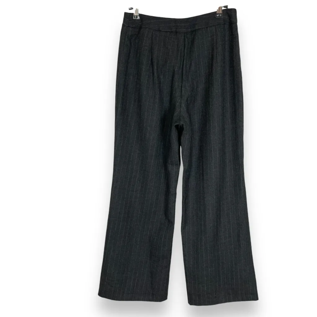 Vintage Harvé Benard Wool Slacks Women 6 Petite Gray Wide Straight Leg‎ Pants - Image 2
