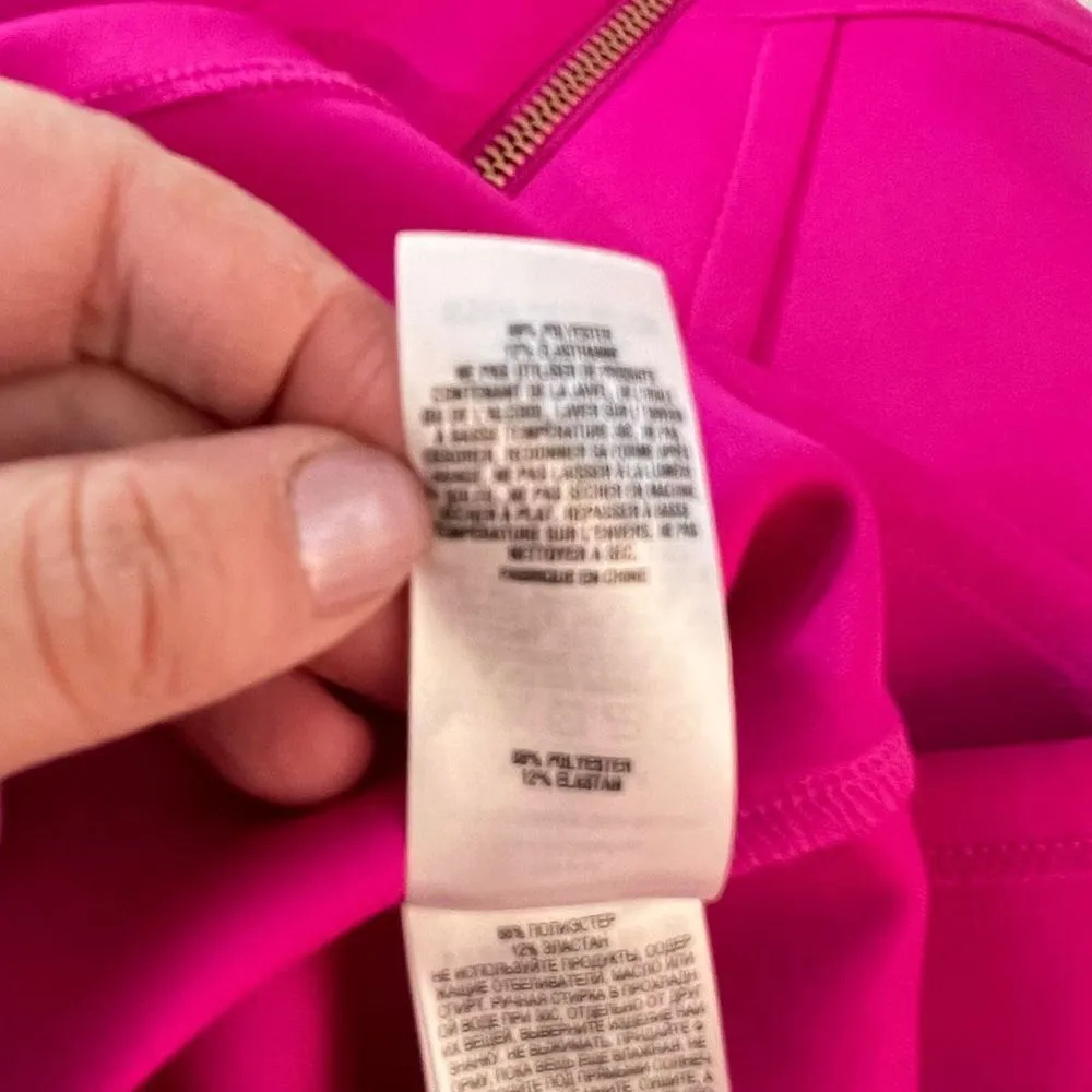 Ted Baker hot pink scuba sleeveless fit & flare mini dress ted size 0 or US 2 - Image 9