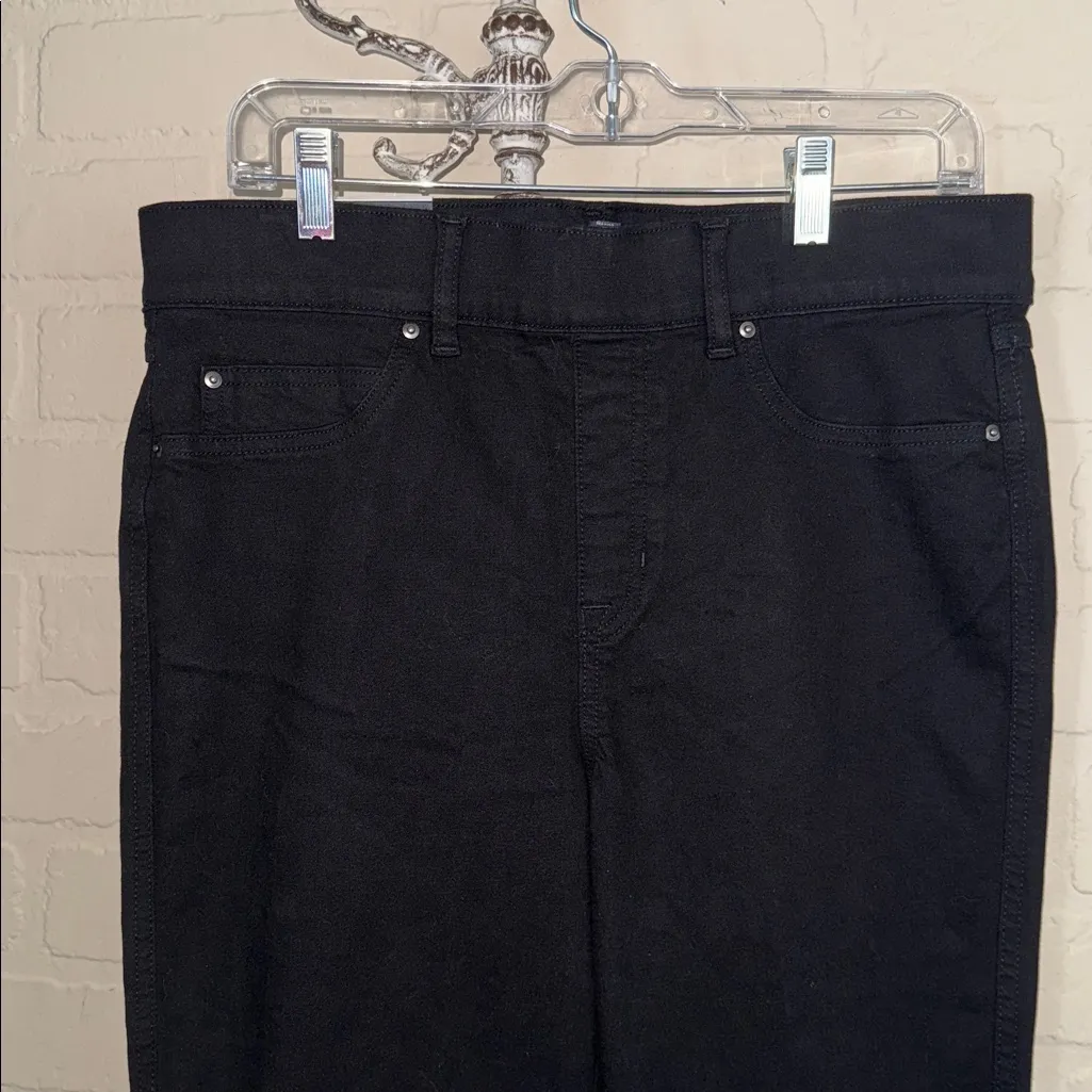SPANX Flare Jeans clean Black pull on stretch tummy control NEW - Image 3