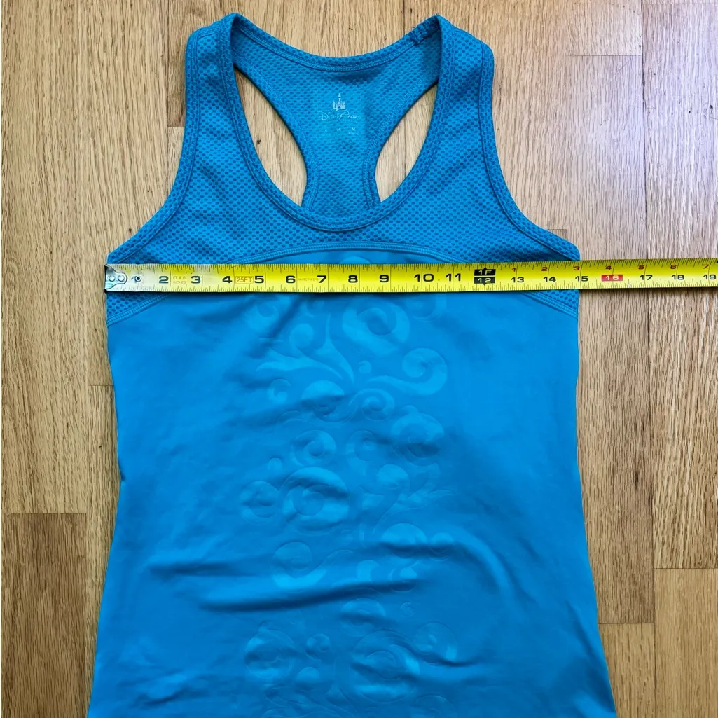 Disney Parks Athletic Performance Racerback Mesh Tank Top Teal Size S - Image 5