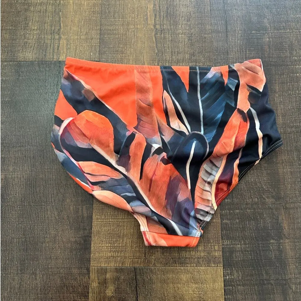 NWOT Albion Fit Palm Coral High-Waisted Swimsuit Bottoms Size XS - Image 7
