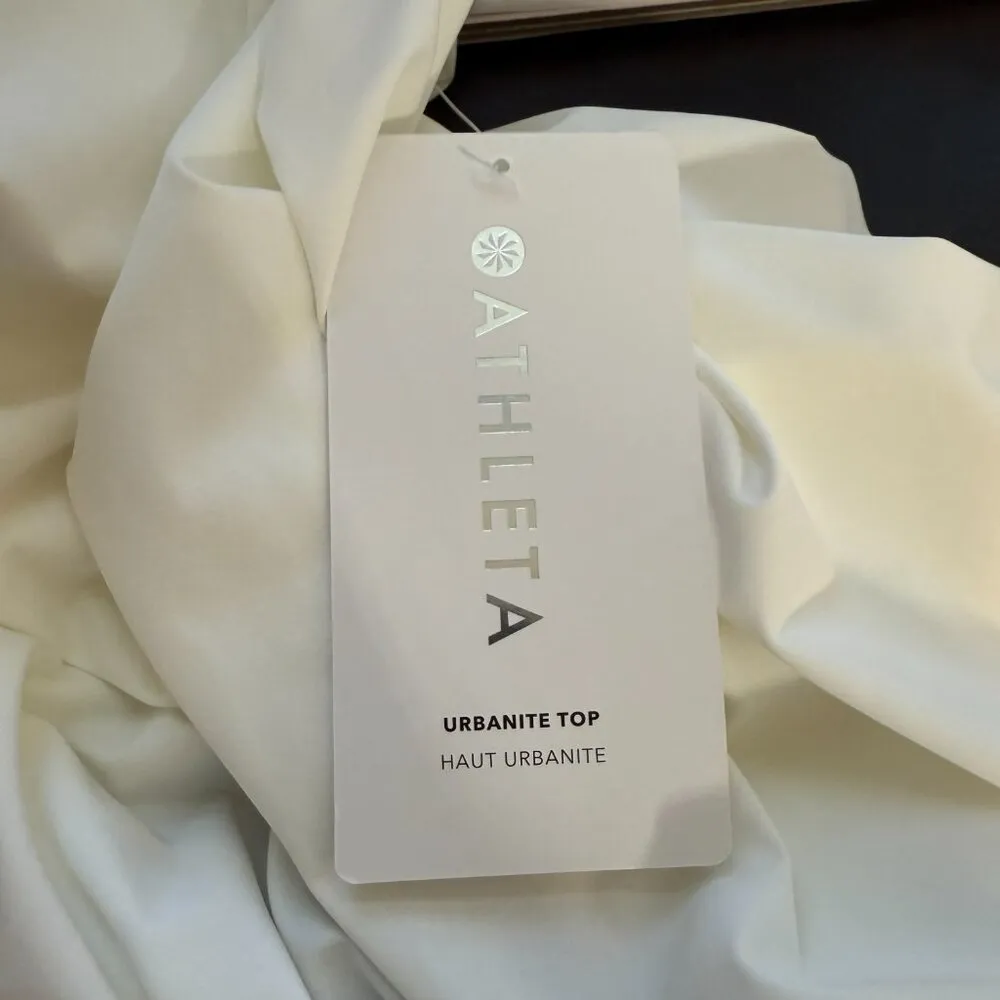 Athleta Urbanite 2.0 Button Down Top Shirt Blouse Women's 3X White Relaxed NWT - Image 15