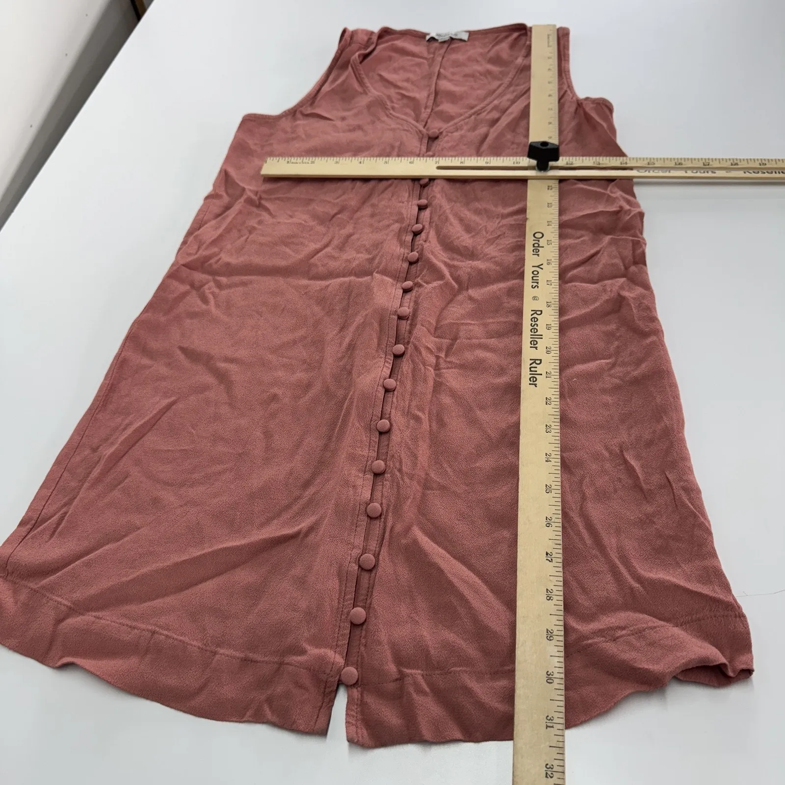 Madewell Dress Womens X Small‎ Pink Button Front Sleeveless Tank Mini - Image 6