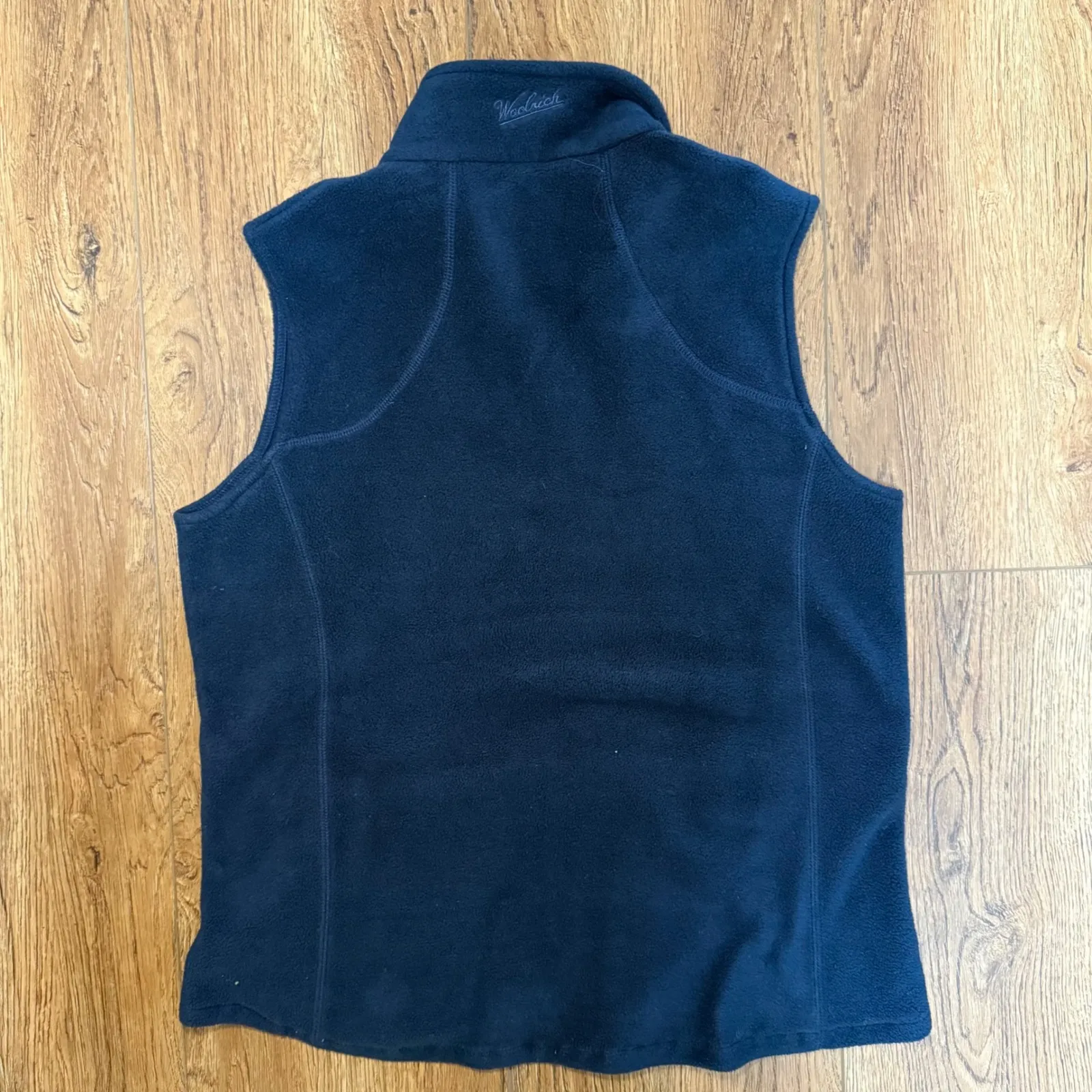 Woolrich Fleece Vest Navy Blue Full Zip Pockets Womens Size Medium Gorpcore - Image 7