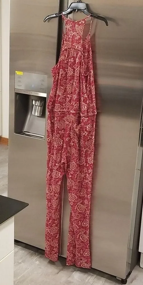💕ISABEL MARANT💕 ETOILE Seth Jumpsuit Red Floral Print 38 Sleeveless Boho Chic - Image 12