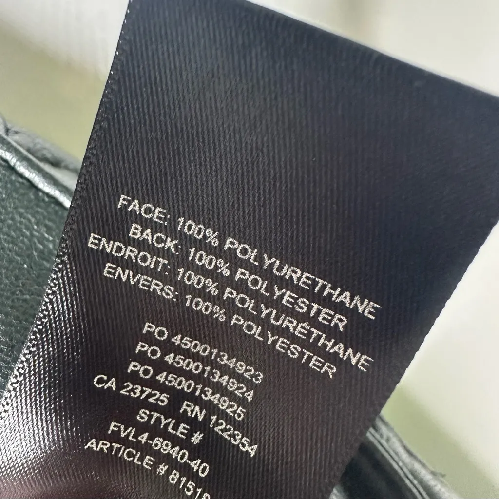 WILFRED NEW! Aritzia Melina Vegan Leather High Waisted Pants in Dark Green Sz 6 - Image 8