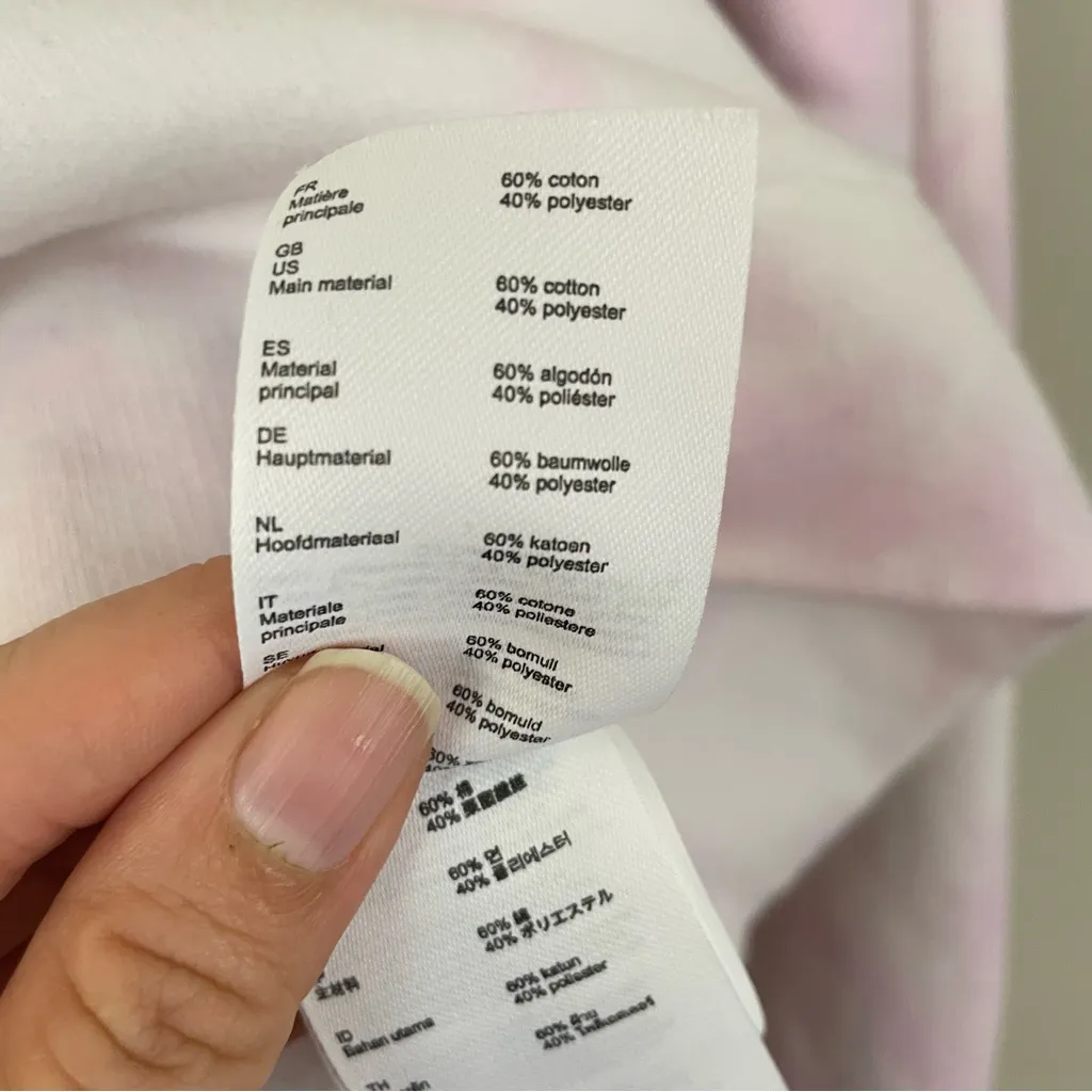 Maje Logo Pink Tye Tie Dyed Sweatshirt Size‎ 1/S - Image 10