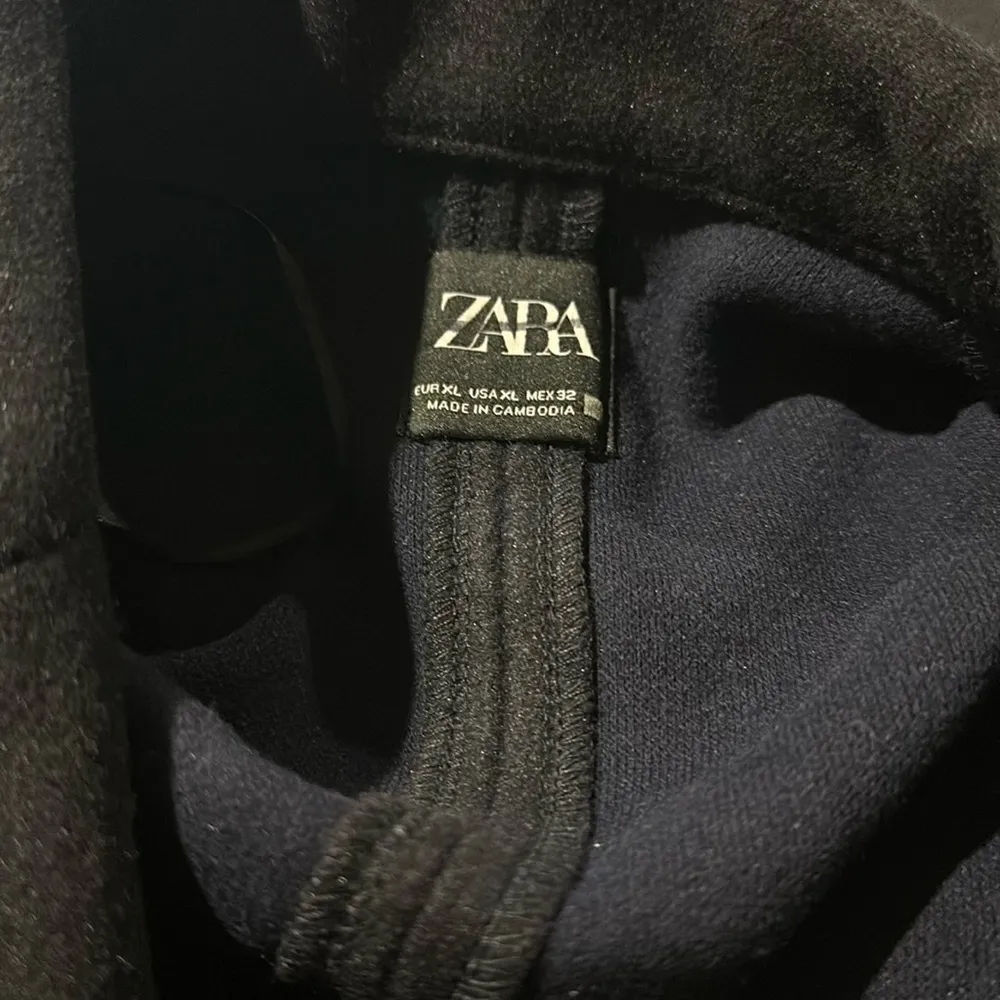 NWOT  Lapel Collar Felt Texture Long Open Front Coat NAVY - Image 4