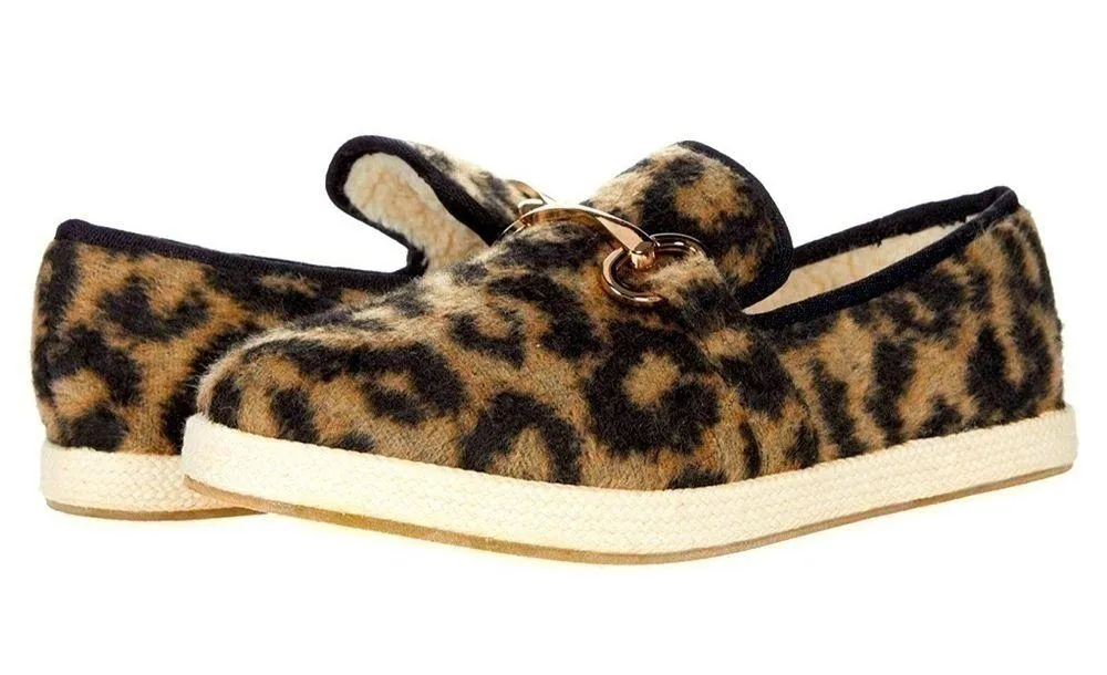 Steve Madden Paxtyn leopard fabric loafer with faux fur lining. Size 7. NWT/Box. - Image 2
