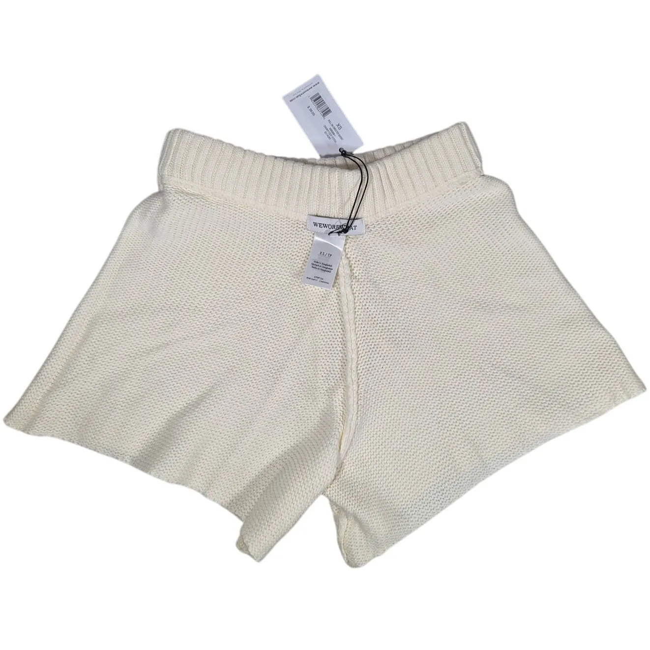 WeWoreWhat XS Pull‎ On Sweater Short Chunky Cozy Stitch Zel Ivory Knit - Image 4