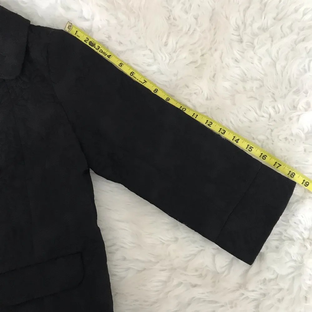 Old Navy quilted floral black blazer jacket size large - Image 9