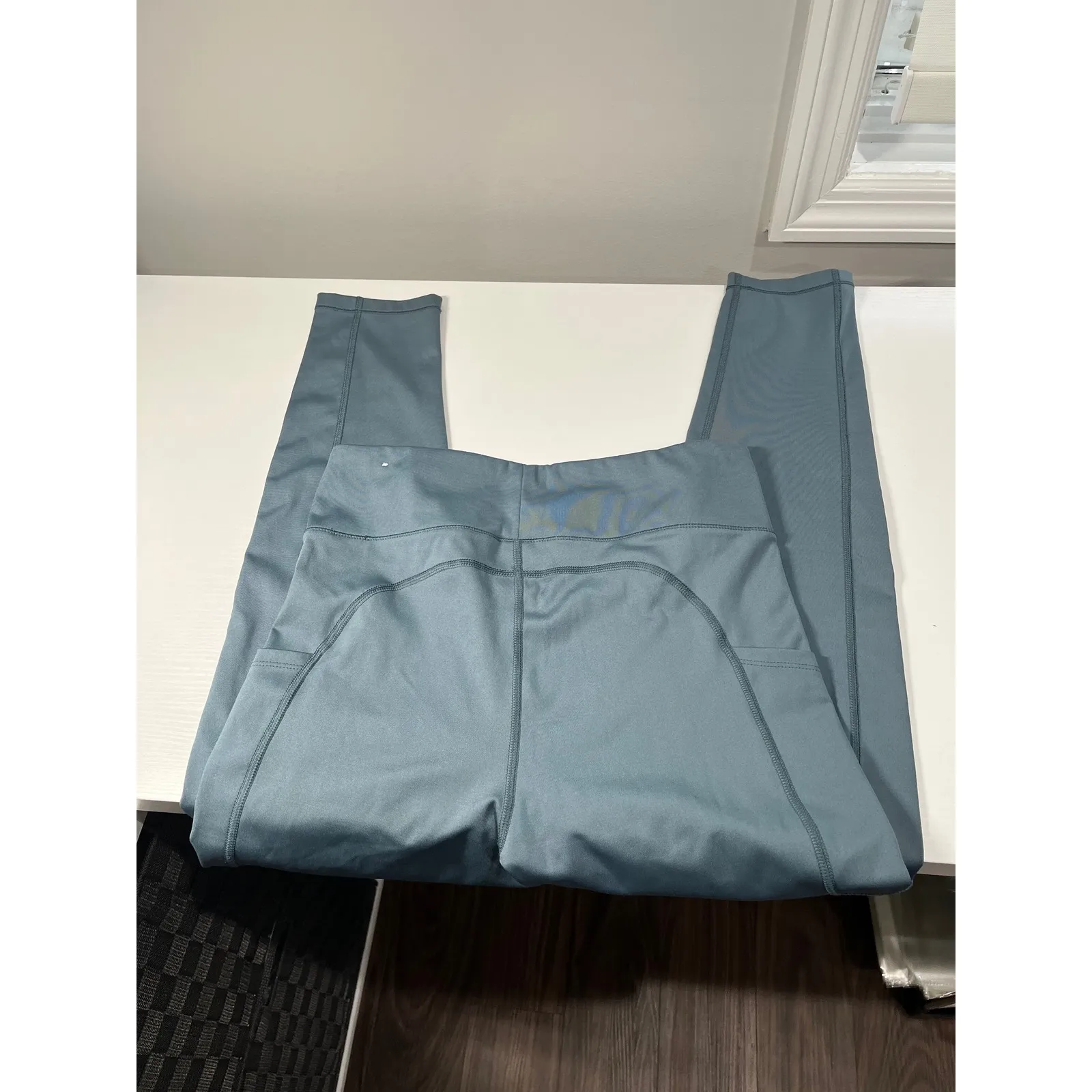 Aeropostale Legging Size L Black Camo Blue Activewear Pockets - Image 7