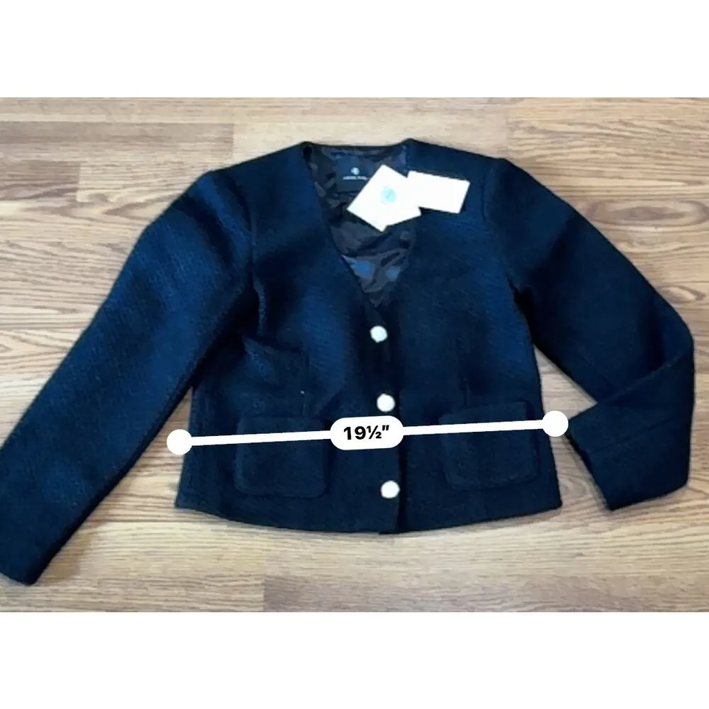 ANINE BING wool blend BLACK Anitta Jacket size L - Image 3