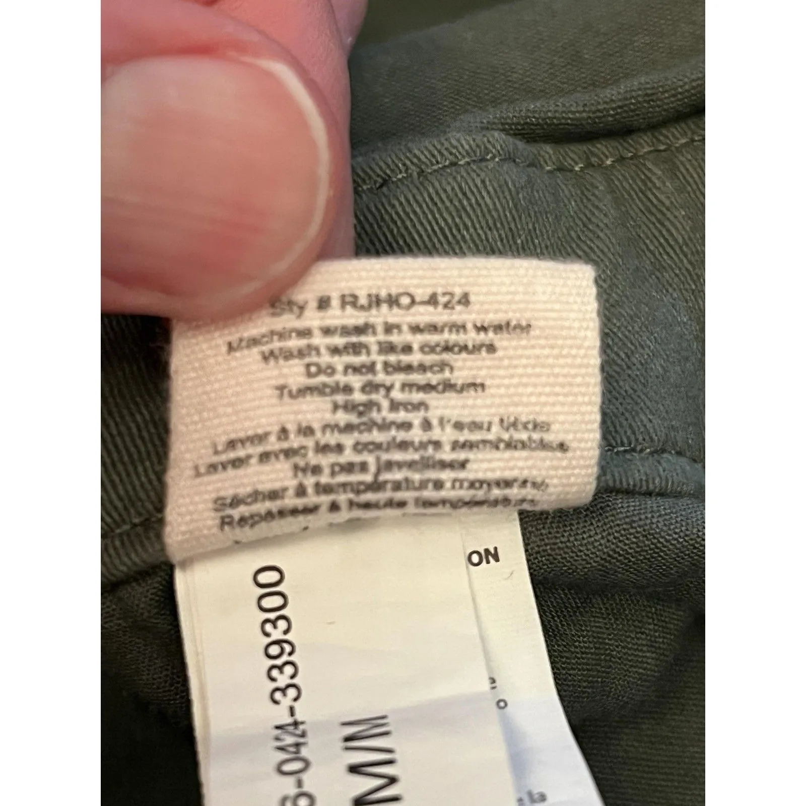 U2B Urban Basics Overalls Womens Medium Olive Green Distressed Bib Ripped - Image 11