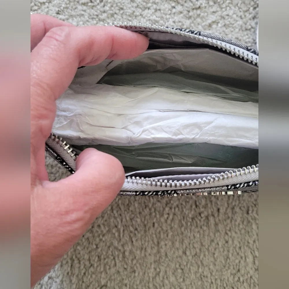 NWT Jet Set Metallic Logo Jacquard Crossbody Bag with Case for Apple Airpods Pro - Image 16