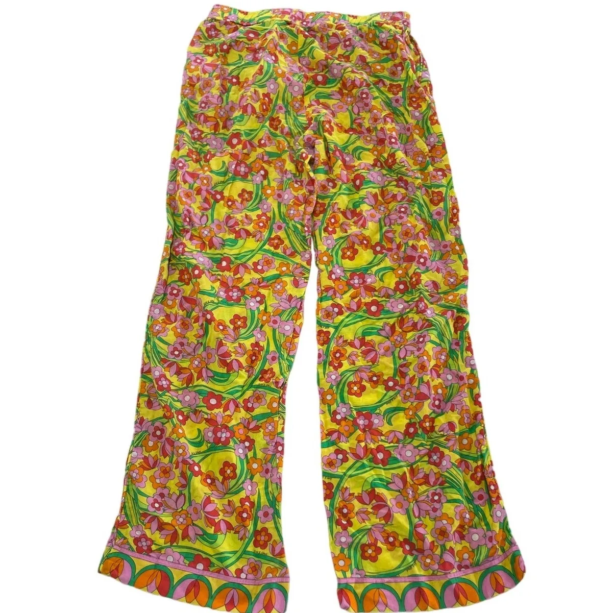 Solid & Striped Pants Womens X Small Yellow Floral Avril Ankle Cotton - Image 4