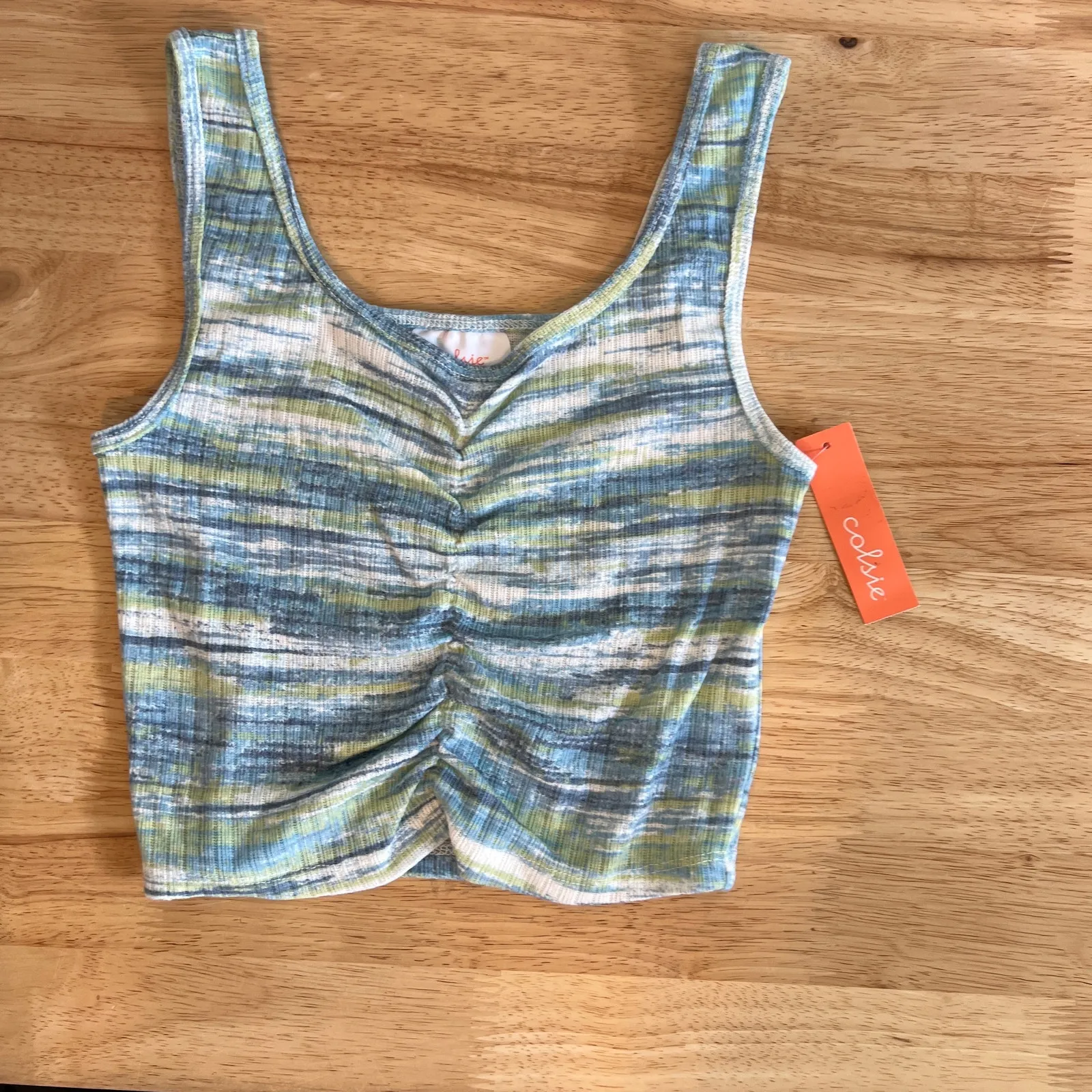 Colsie Women's Blue Space Dye Tank and Shorts Pajama Set - Image 9