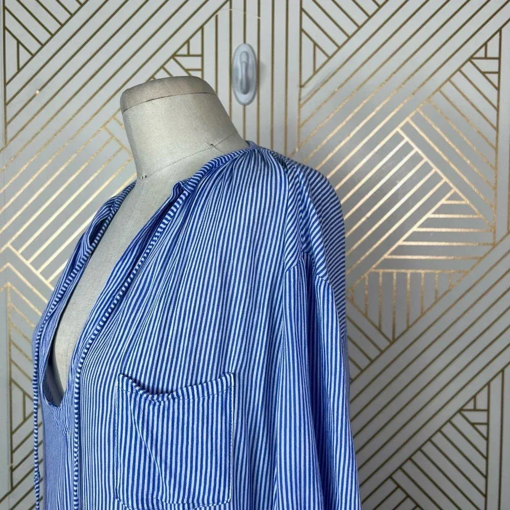 Faithfull the Brand Alice‎ Blue Stripe Tasseled Top Size US 6 - Image 7