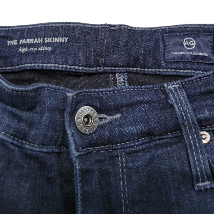 Adriano Goldschmied Jeans Size 27R 28x25 AG The Farrah Skinny High Rise Skinny Jeans  - Image 6