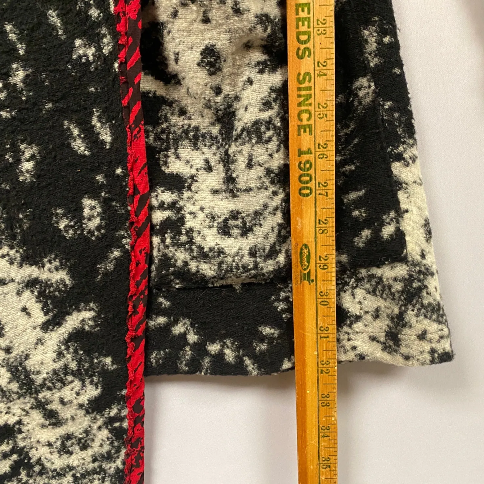 Art of Cloth Lagenlook Open Front Asymmetrical Cardigan XS Artsy Chic Maximalist Black - Image 6