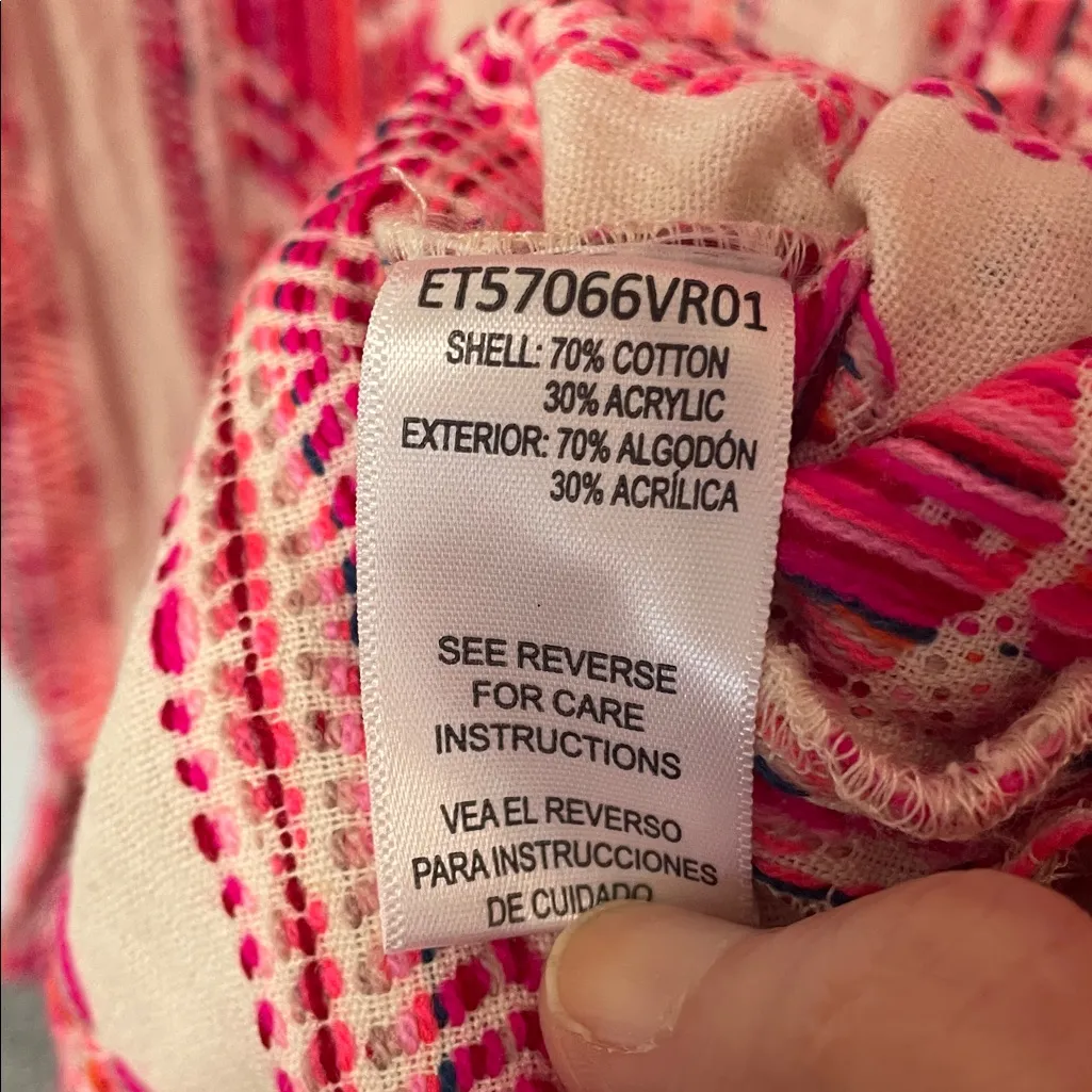 En Crème Embroidered Pink Button Down Shirt Size undefined - Image 6