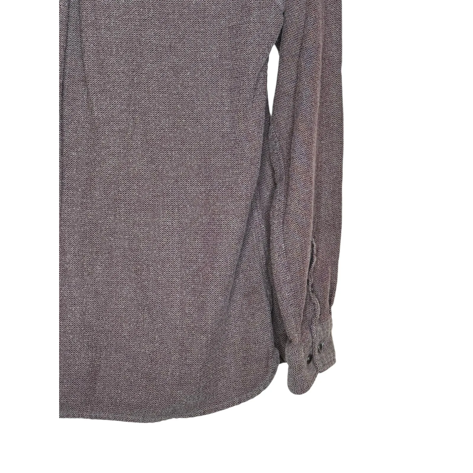 Woolrich Women's Top‎ Button Up Shirt Double Pockets Long Sleeve Purple Plus 24R - Image 7