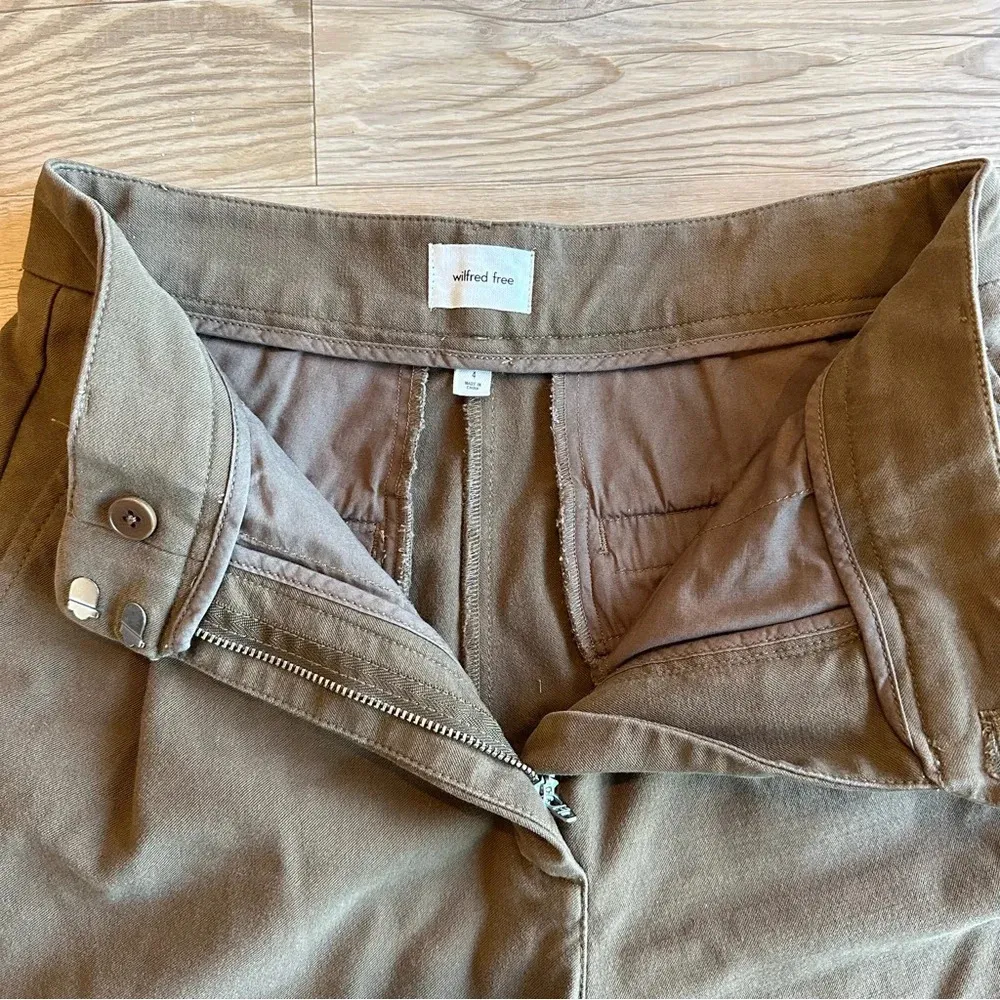 Wilfred Free Aritzia Dion Pant size 4 brown women’s pleated wide leg pants - Image 7