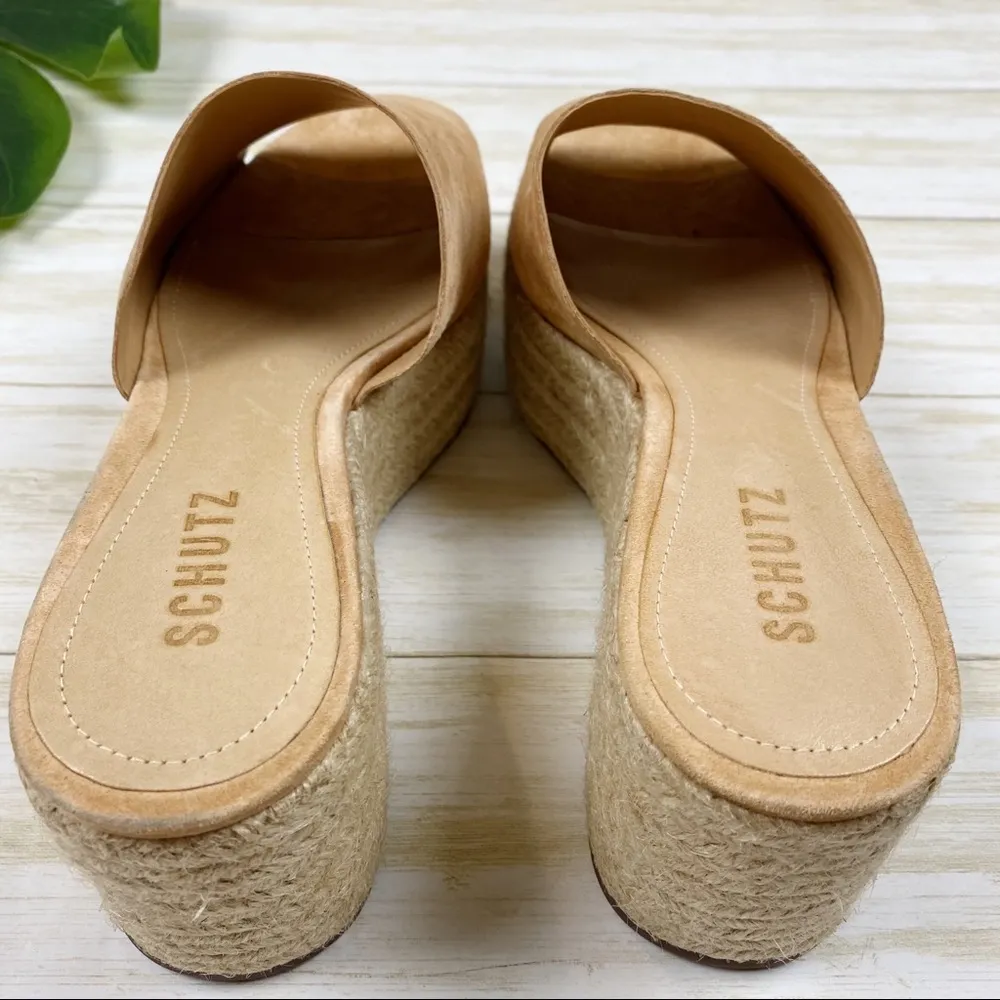 Schutz Thalia platform espadrilles in honey - Image 9