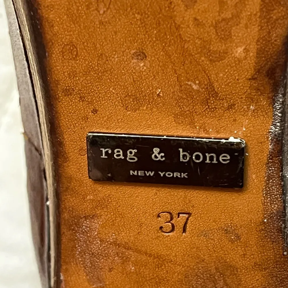 Rag & Bone Sandals Sloane Tan Nubuck Leather Platform Heel Slingback - Image 9