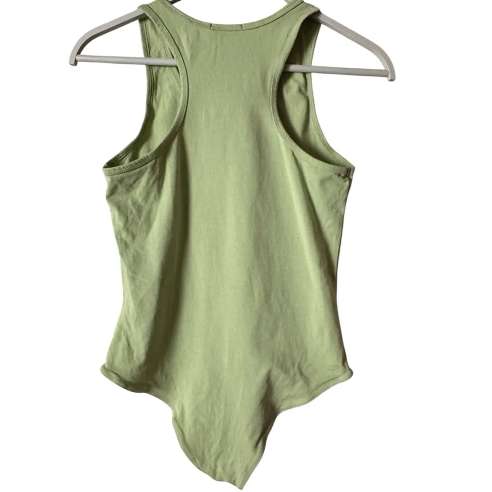 Ambiance Sleeveless Racerback Olive Green Sleeveless Bodysuit Sz L Size L - Image 2