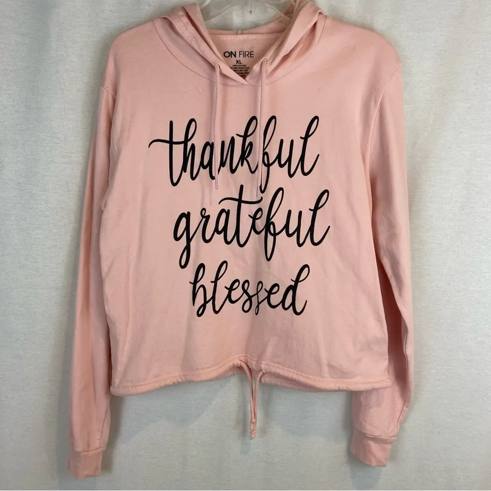 THANKFUL Grateful Blessed Hoodie NWOT-size Extra Large - Image 14