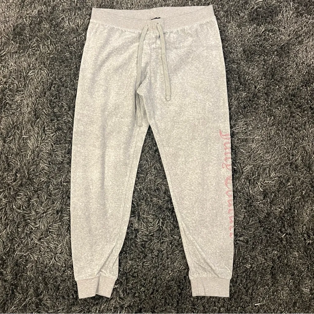🌸 JUICY COUTURE BLACK LABEL GREY JOGGER SWEATPANTS SIZE MEDIUM 🌸 - Image 3