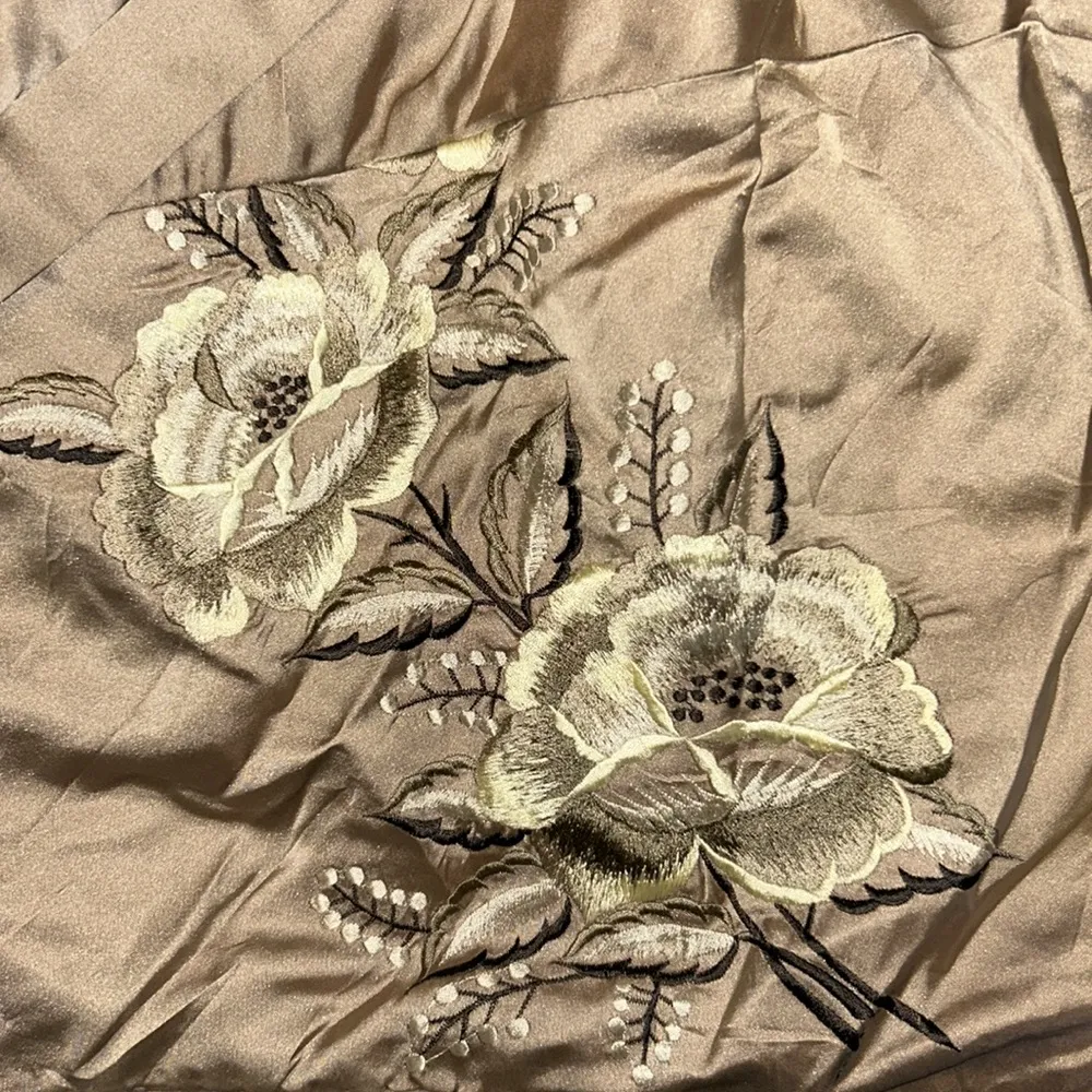 Vintage Genuine 100% Mink Paul Magder Fur Fully Lined Floral Stole Jacket Sz S/M Brown Size M - Image 8