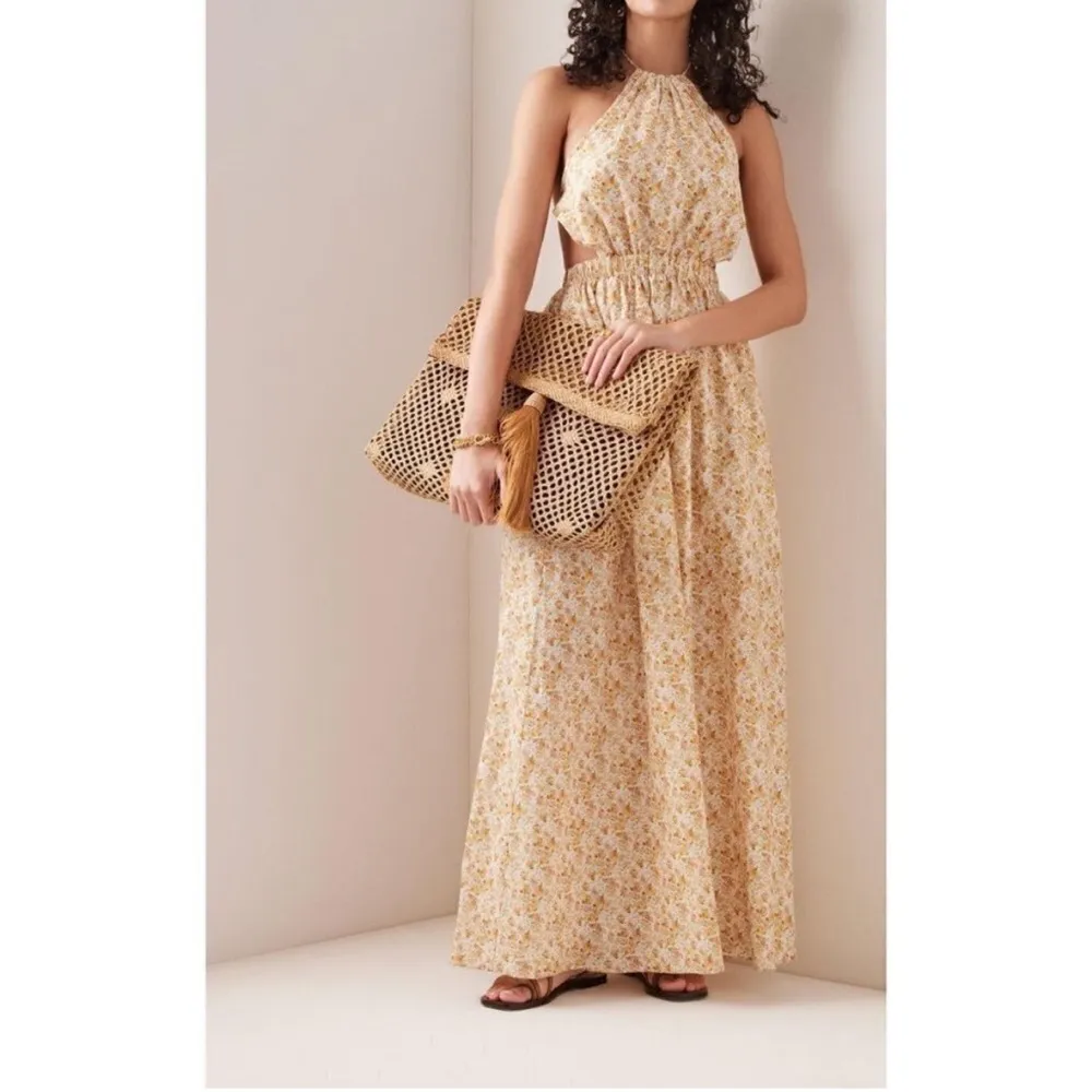 NEW Significant Other Cara Floral Halter Dress Rosale Print Yellow Size 4 - Image 10