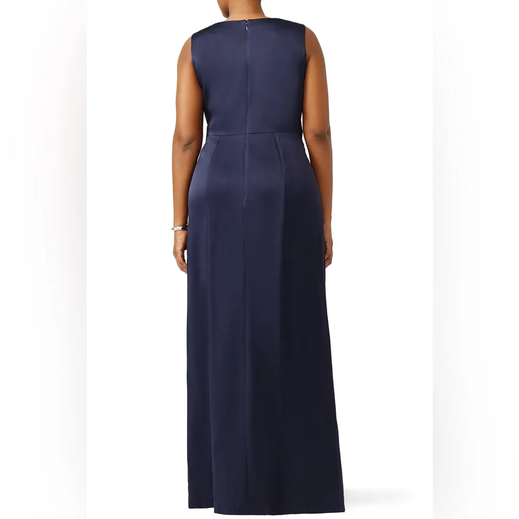Kay Unger Navy Side Slit Cut Out Gown‎ 20 - Image 2